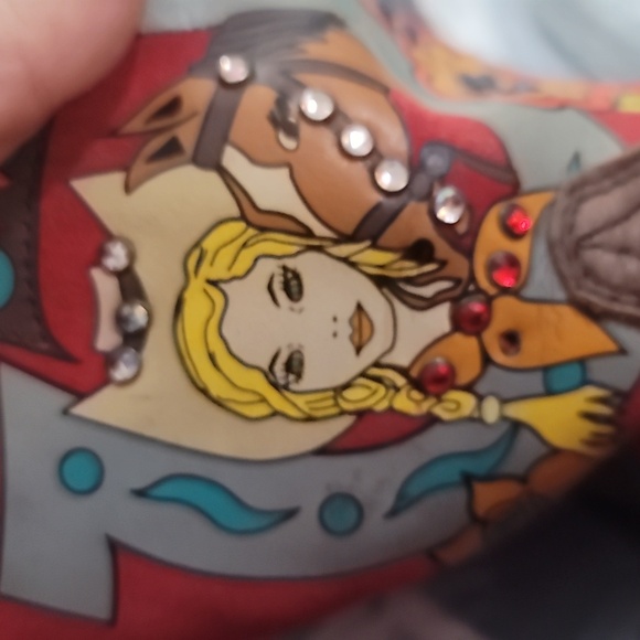 Ariat quincy rodeo collection cowboy cowgirl Boots 6 Brown Red rose horse - Picture 6 of 7